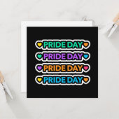 プライド日。LGBT+プライドレインボーハート。 カード (正面/裏面インサイチュ)