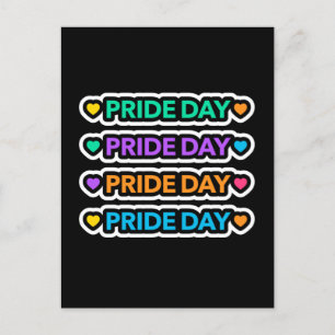 プライド日。LGBT+プライドレインボーハート。 ポストカード