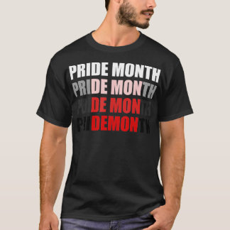 プライド月のDEMON LGBTパレードおもしろいゲイの変更 Tシャツ