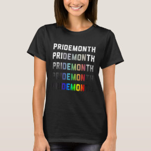プライド月デーモンLGBTゲイプライド月トランスジェンダー Tシャツ
