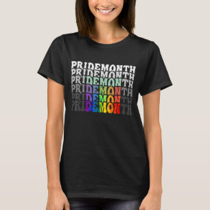 プライド月デーモンLGBTゲイプライド月トランスジェンダー Tシャツ