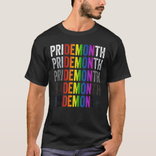 プライド月デーモンLGBTゲイプライド月トランスジェンダー Tシャツ