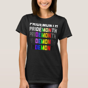 プライド月デーモンLGBTゲイプライド月トランスジェンダー Tシャツ