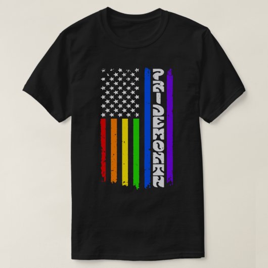 プライド月フラグ Tシャツ (デザイン正面)