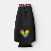 プライド月レインボーLGBTQラブ ボトルクーラー (裏面)