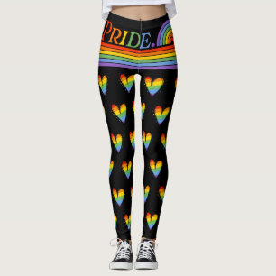 プライド月レインボーLGBTQラブ レギンス
