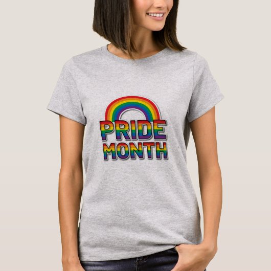 プライド月虹の女性Tシャツ Tシャツ (正面)