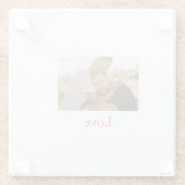 プライド月追加ゲイカップル写真名愛LQBTQ ガラスコースター (裏面)