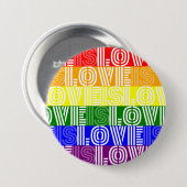 プライド月間お祝い Love is Love is Love 缶バッジ (正面&裏面)