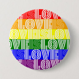 プライド月間お祝い Love is Love is Love 缶バッジ