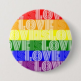 プライド月間お祝い Love is Love is Love 缶バッジ