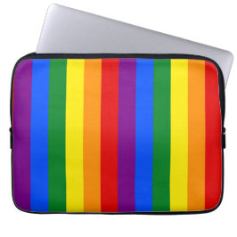 プライド月間のためのLGBTQ+レインボーフラグストライプ -  ラップトップスリーブ