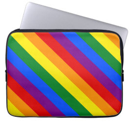 プライド月間のためのLGBTQ+レインボーフラグストライプ -  ラップトップスリーブ