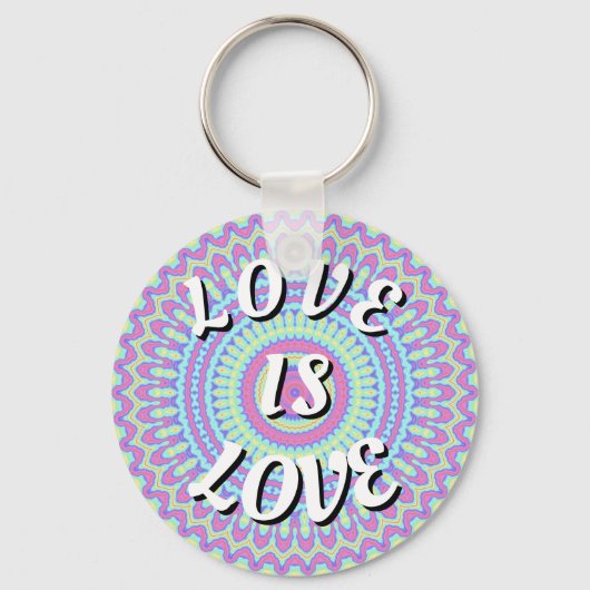 プライド月間のLOVE IS LOVE キーホルダー (正面)