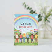 'プライド月 – 愛は愛である' ポストカード (スタンド正面)