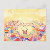 'プライド月 – 開花付きプライド ポストカード (正面)