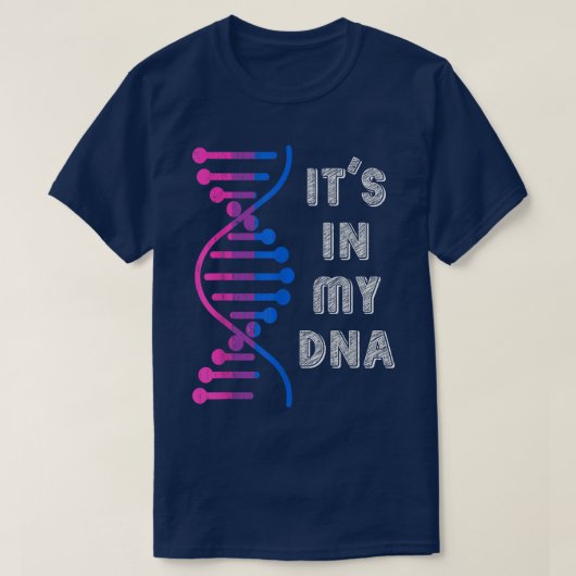 プライド月DNA美白旗BiプライドLGBT Bise Tシャツ (デザイン正面)