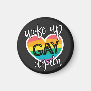 プライド月lgbtが目覚めたゲイ再びおもしろいレインボー マグネット