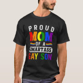 プライド月Lgbt国旗のゲイ誇りを持ったママ・オブ・ザ・スマート Tシャツ (正面)