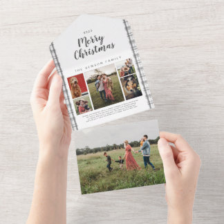 プライド木炭6フォトホリデーすべてオン オールインワン招待状