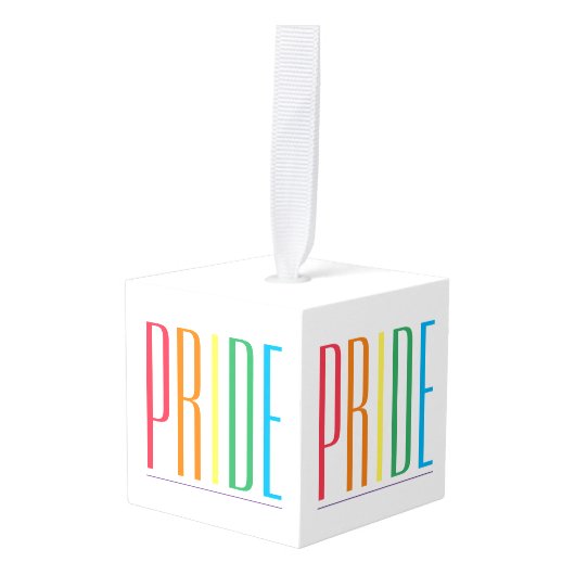プライド木製キューブオーナメント キューブオーナメント (正面アングル)