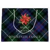 プライド植物性フローラ素朴クリスマスタータンチェック ラージペーパーバッグ (正面)