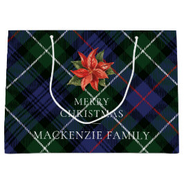 プライド植物性フローラ素朴クリスマスタータンチェック ラージペーパーバッグ