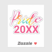 プライド水彩虹の台本とカスタム年 シール (シート)