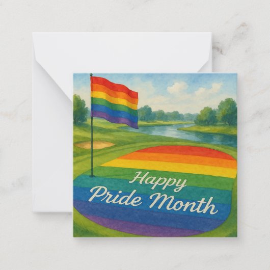 プライド用ゴ祝ルフコース ノートカード (正面)