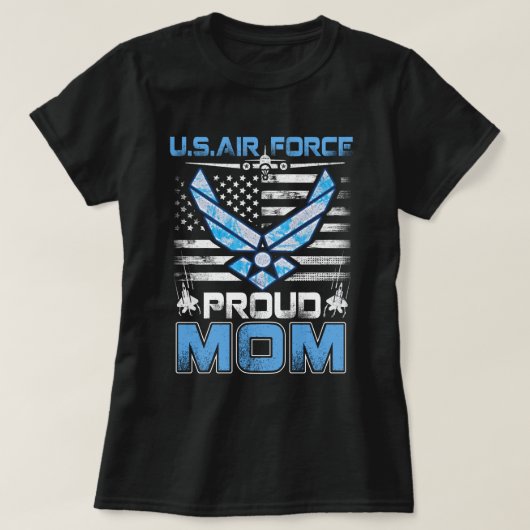 プライド米軍 – 私は空軍誇りを持ったのママ家族  Tシャツ (デザイン正面)