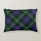 プライド素朴グリーンパープルクランMacKenzieタータンチェック アクセントクッション (正面)