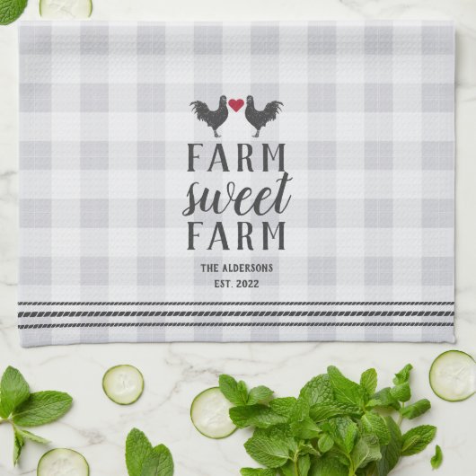 プライド素朴フパーソナライズされたァームスウィートファーム キッチンタオル (折り畳み)