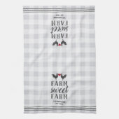 プライド素朴フパーソナライズされたァームスウィートファーム キッチンタオル (縦)