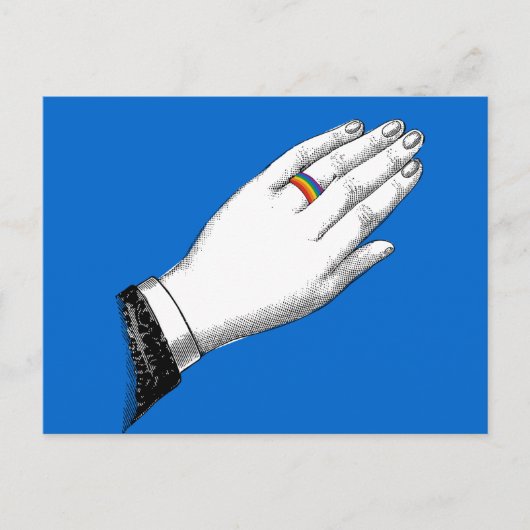 プライド結婚リングや輪 ポストカード (正面)