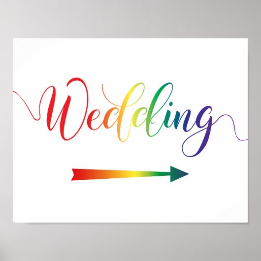 プライド結婚レインボーの矢印の方向 ポスター (正面)