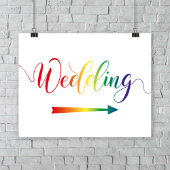 プライド結婚レインボーの矢印の方向 ポスター