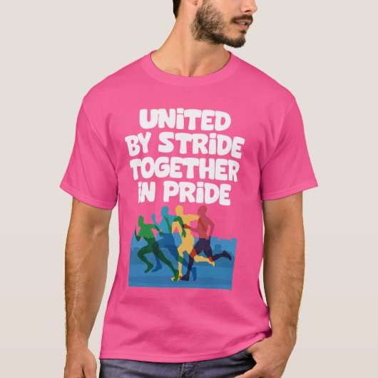 プライド統一されたLGBTQ Fiで一緒に走る Tシャツ (正面)