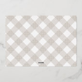 プライド自然モダン素朴なエレガント写真の休日 箔シーズンカード (裏面)