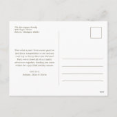 プライド自然モノグラム写真クリスマス シーズンポストカード (裏面)