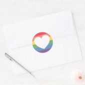 プライド虹の旗の愛は愛のステッカー ラウンドシール (封筒)