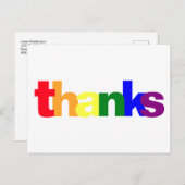 プライド虹色感謝ポストカード ポストカード (正面/裏面)