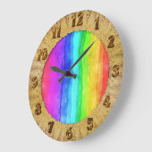 プライド記与え号フラグの識別寿命 ラージ壁時計 (傾斜)