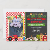 プライド農場トラクタ誕生日パーティーの招待 招待状 (正面)