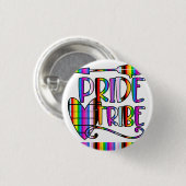 プライド部族 – LGBTQ+インクルーシブレインボー 缶バッジ (正面&裏面)