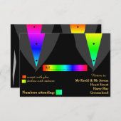 プライド陽気な結婚RSVPとAglowハート 出欠カード (正面/裏面)