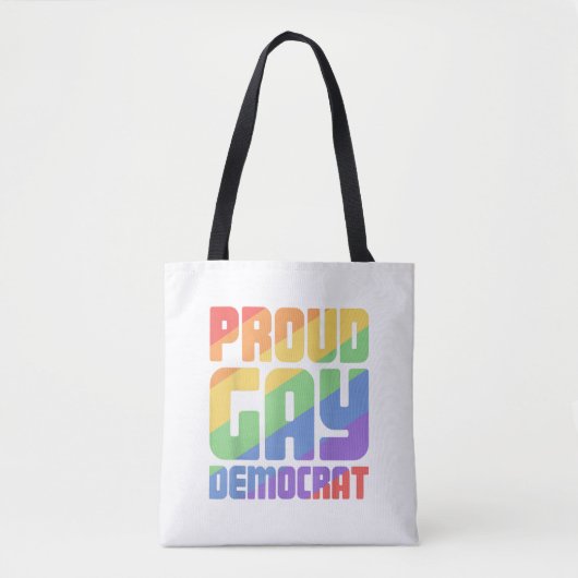 プライド高いゲイの民主党員 面白いLGBT トートバッグ (正面)