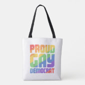 プライド高いゲイの民主党員 面白いLGBT トートバッグ (裏面)