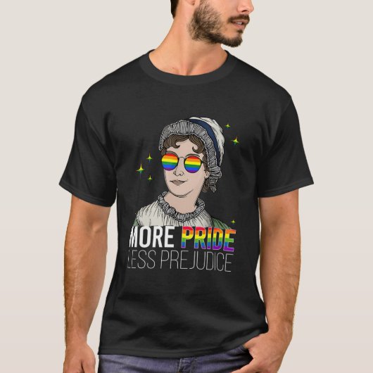 プライド高く偏見少なく Lgbtq ゲイ プライド アライ Tシャツ (正面)