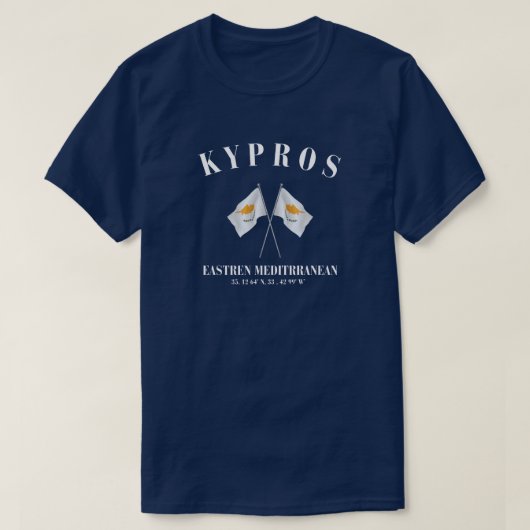 プライド鮮やかキプロス国旗Tシャツ Tシャツ (デザイン正面)
