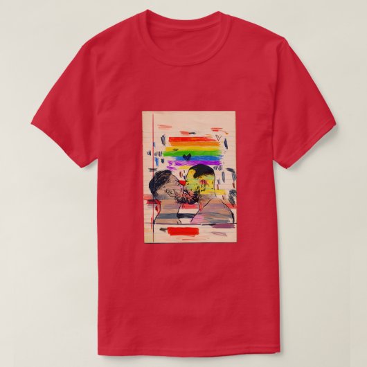 プライド2020 2人キスをする男 Tシャツ (デザイン正面)
